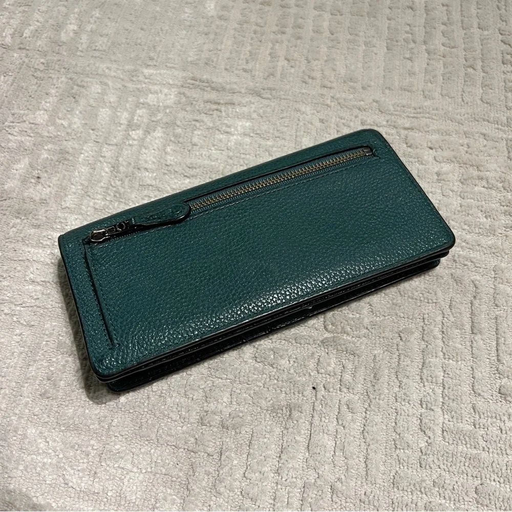 Coach SLIM Pebble Leather Wallet
